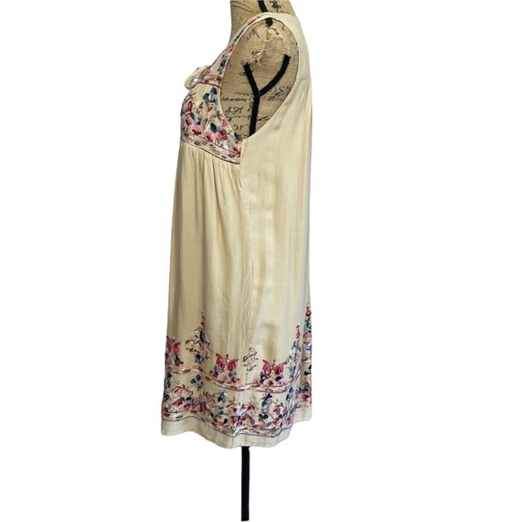 ODDY Boho Embroidered Tie Front Babydoll Dress - Picture 5 of 10